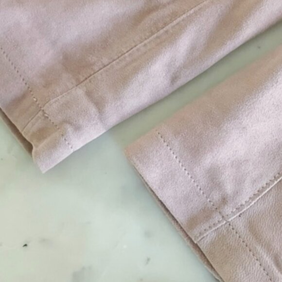Bagatelle 100% Genuine Suede Leather Jacket in Soft Pink size Small - Picture 6 of 12